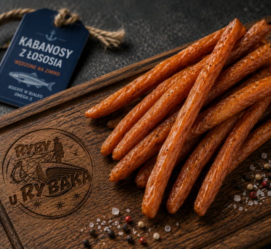 Wędzone kabanosy z łososia
