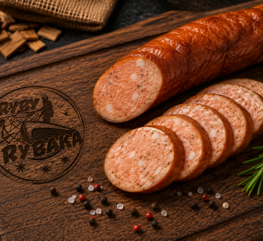 Kiełbasa z łososia - wędzona